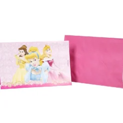 Carte invitation Princesse Disney x6