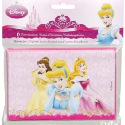 Carte invitation Princesse Disney x6