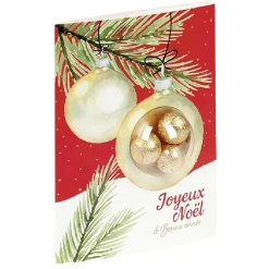Carte voeux de Noël + chocolat 15g