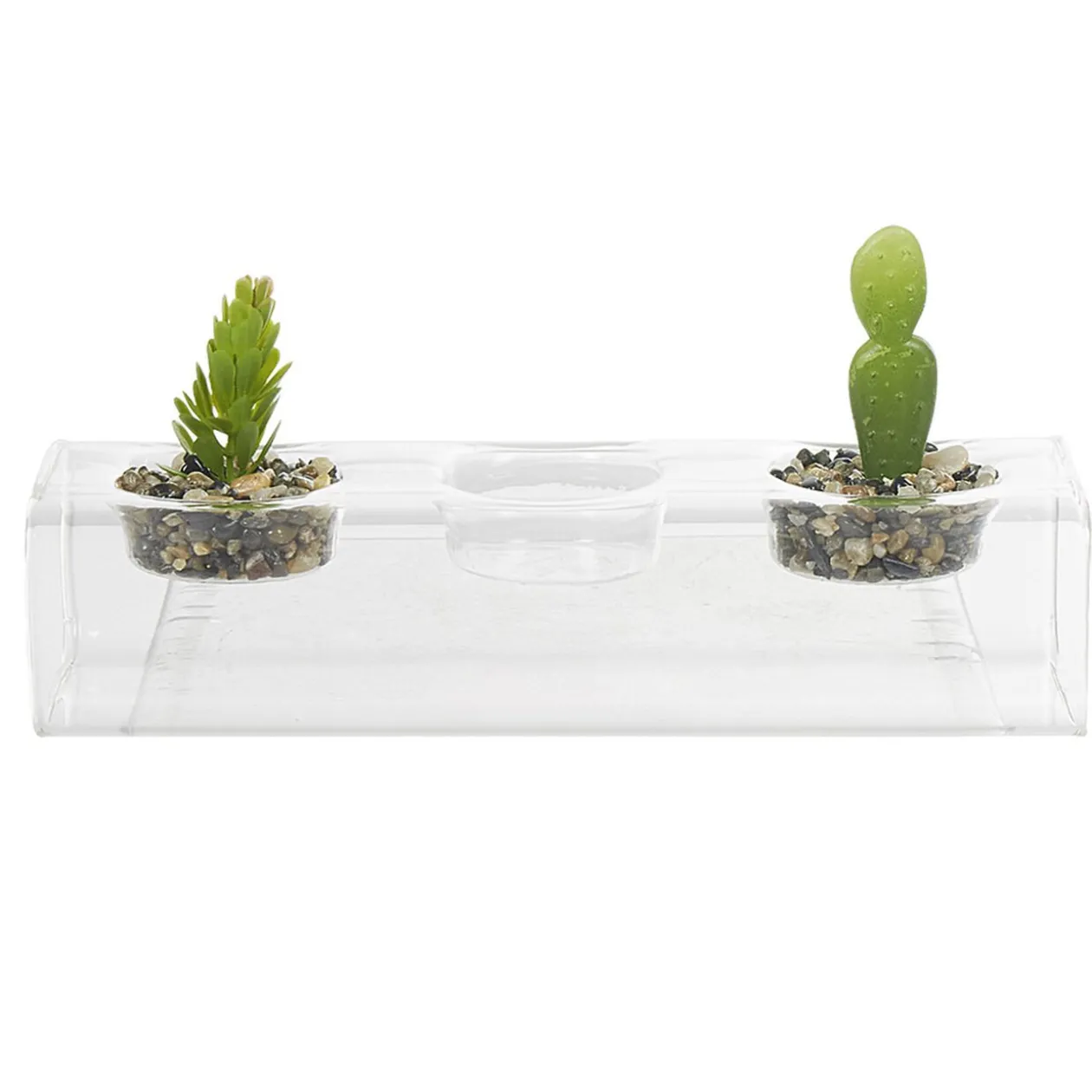 Centre de table plante grasse artificielle x2