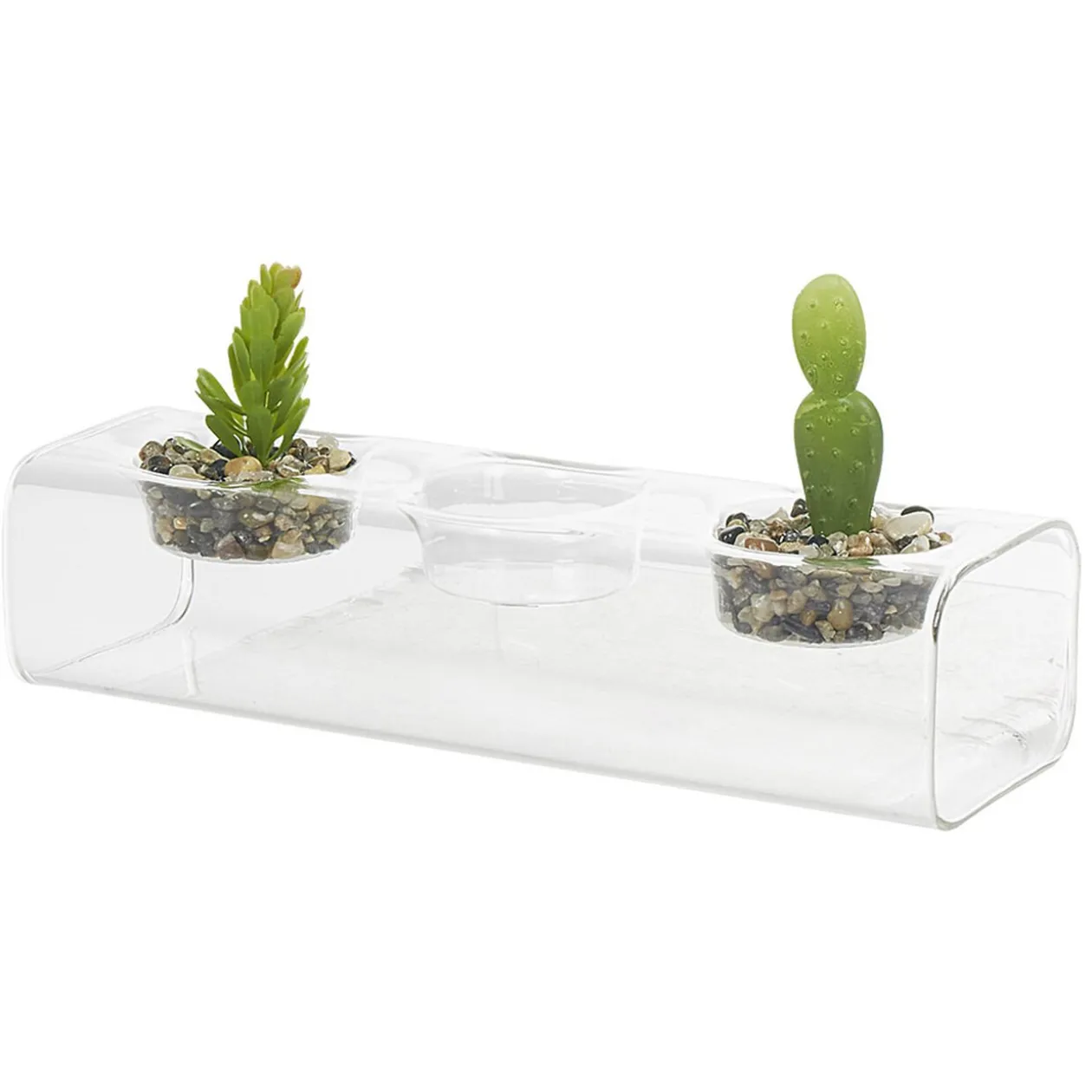 Centre de table plante grasse artificielle x2