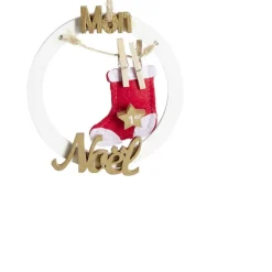 Cercle en bois à suspendre "Mon 1er Noël" Ø10cm