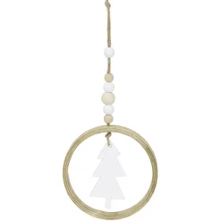 Cercle en bois fantaisie à suspendre Ø8cm - 3 modèles