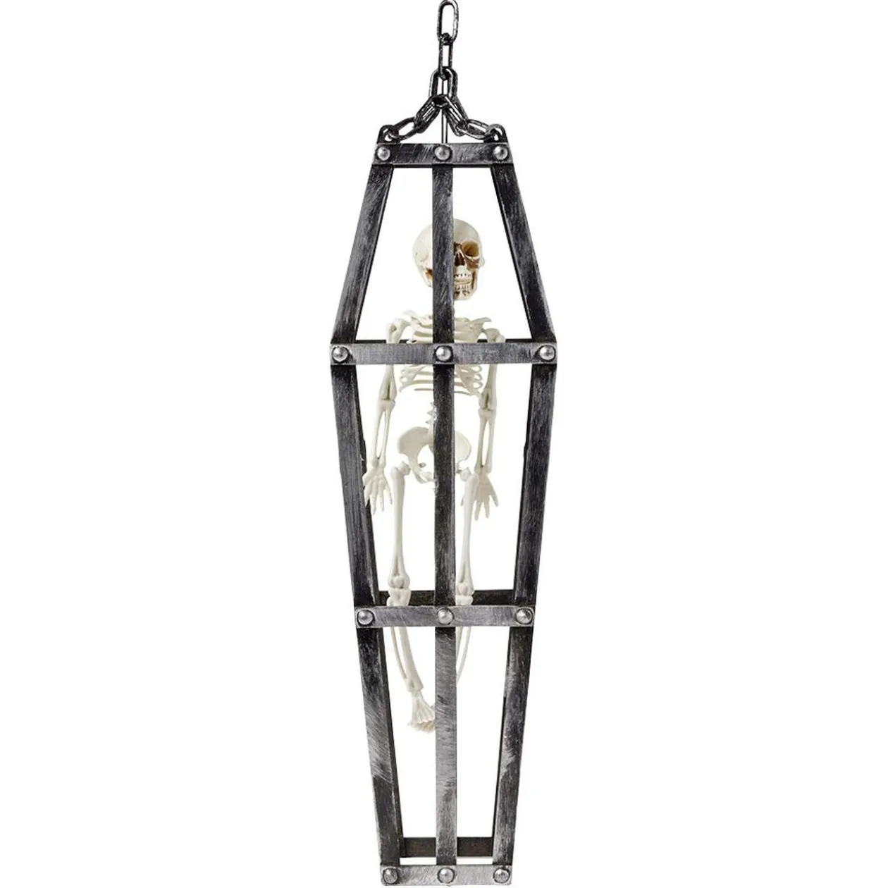 Cercueil squelette suspension Halloween H30cm