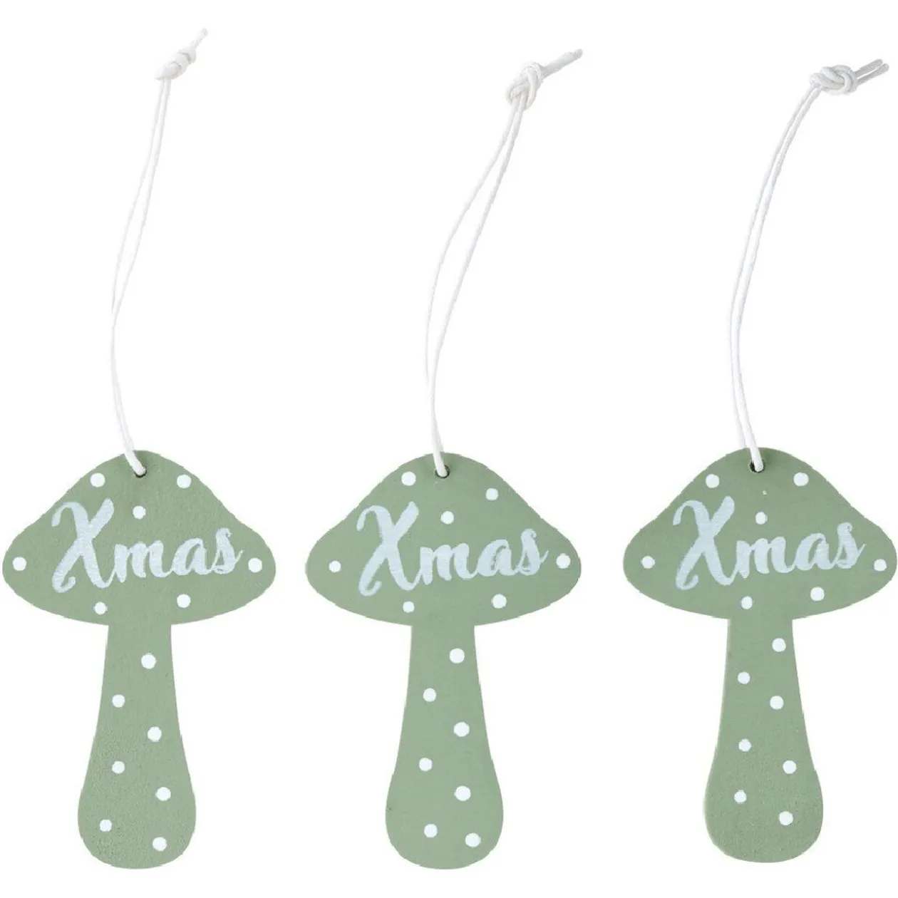 Champignon de Noël à suspendre x9