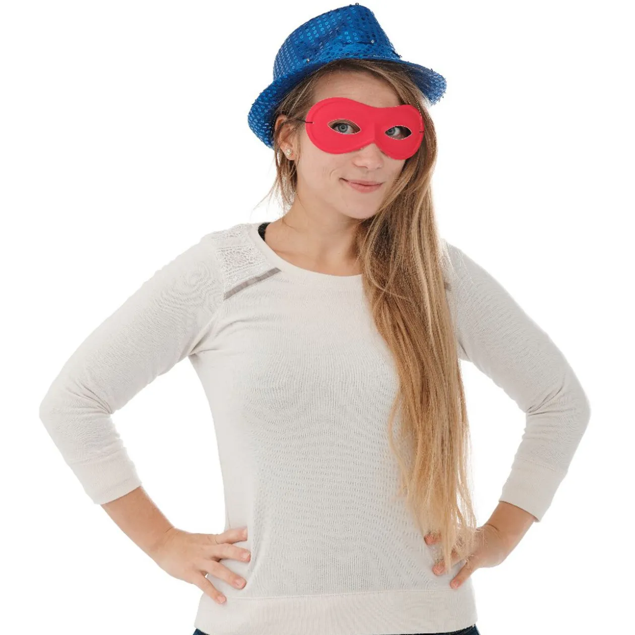 Chapeau à sequins avec led