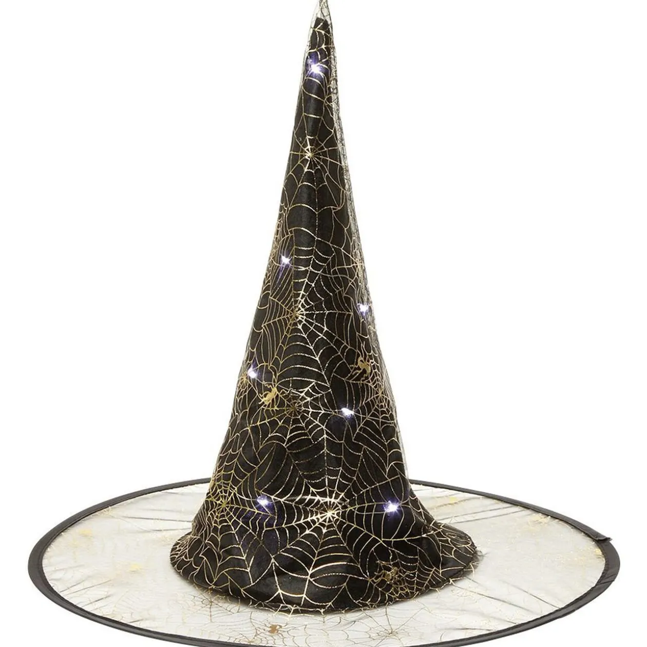 Chapeau de sorcière en plastique LED Ø38 cm