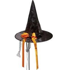 Chapeau de sorcière Halloween avec noeud Ø38xH34cm