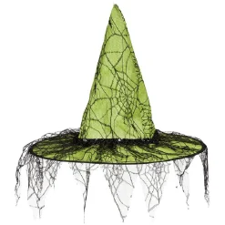 Chapeau de sorcière recouvert de dentelle