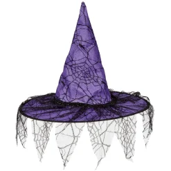 Chapeau de sorcière recouvert de dentelle
