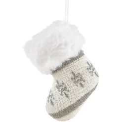 Chaussette de Noël à suspendre grise