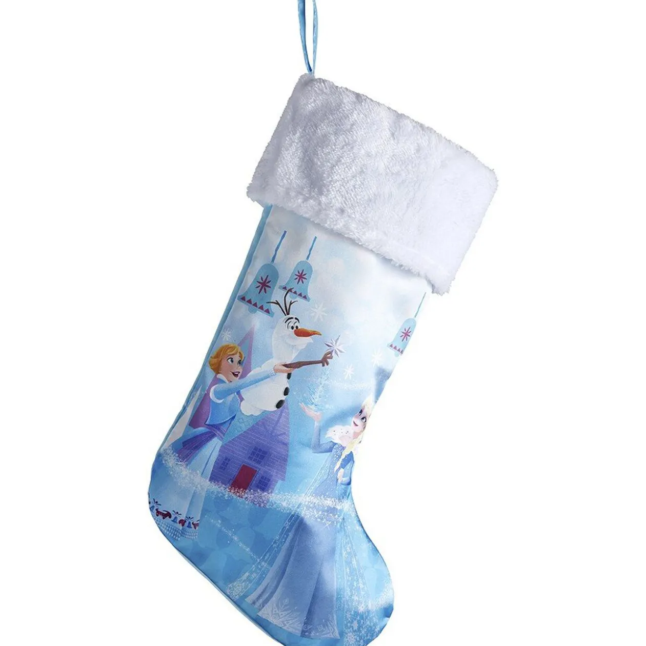 Chaussette de Noël Disney bleue et blanche
