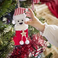 Chaussette de Noël en bois à suspendre 