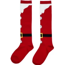 Chaussette de Noël haute rouge et blanc 47cm