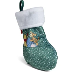 Chaussette de Noël Winnie vert et blanc H25cm