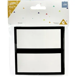 Chevalet marque place x 20 noir et blanc