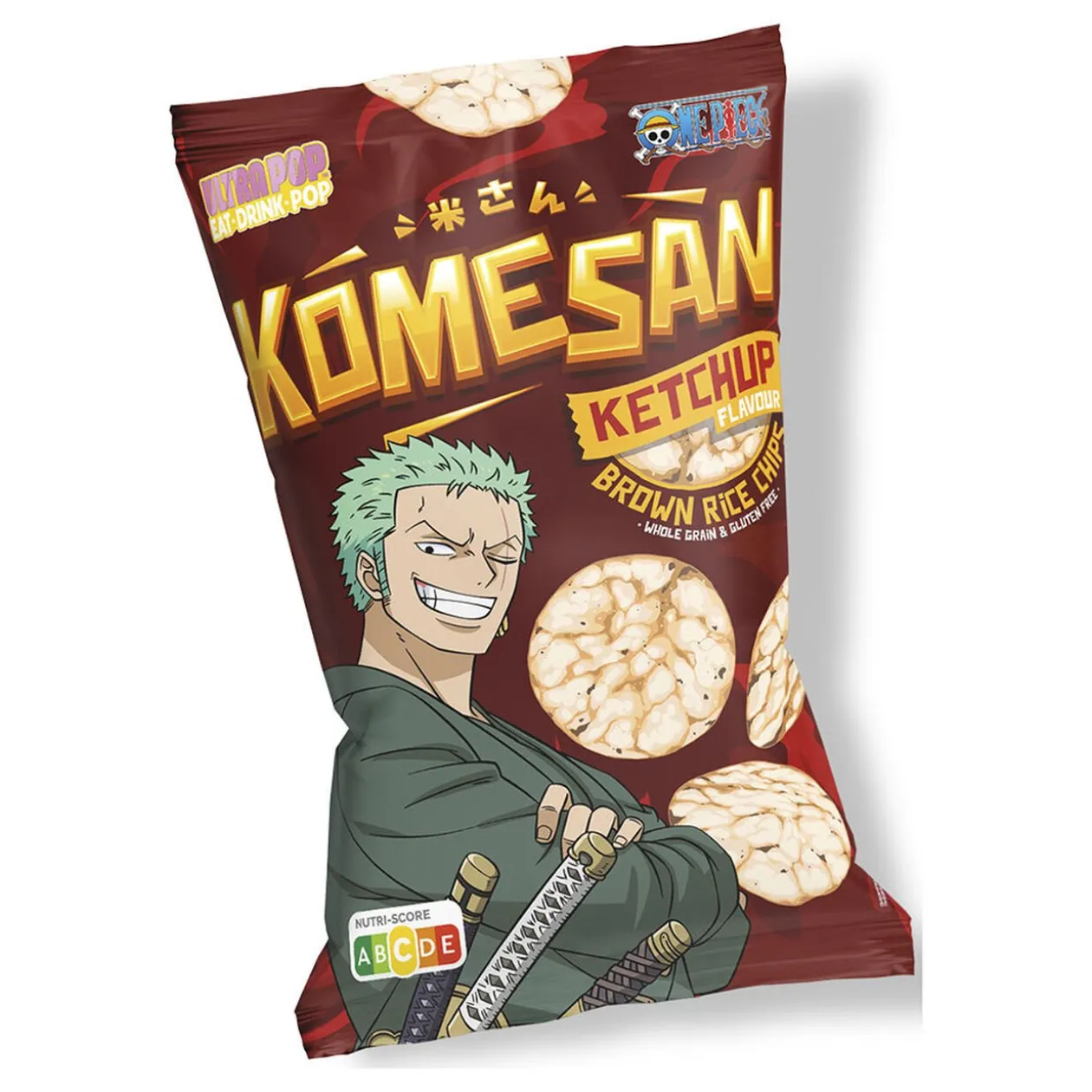 Chips de riz complet Komesan goût ketchup Zoro One Piece 60g