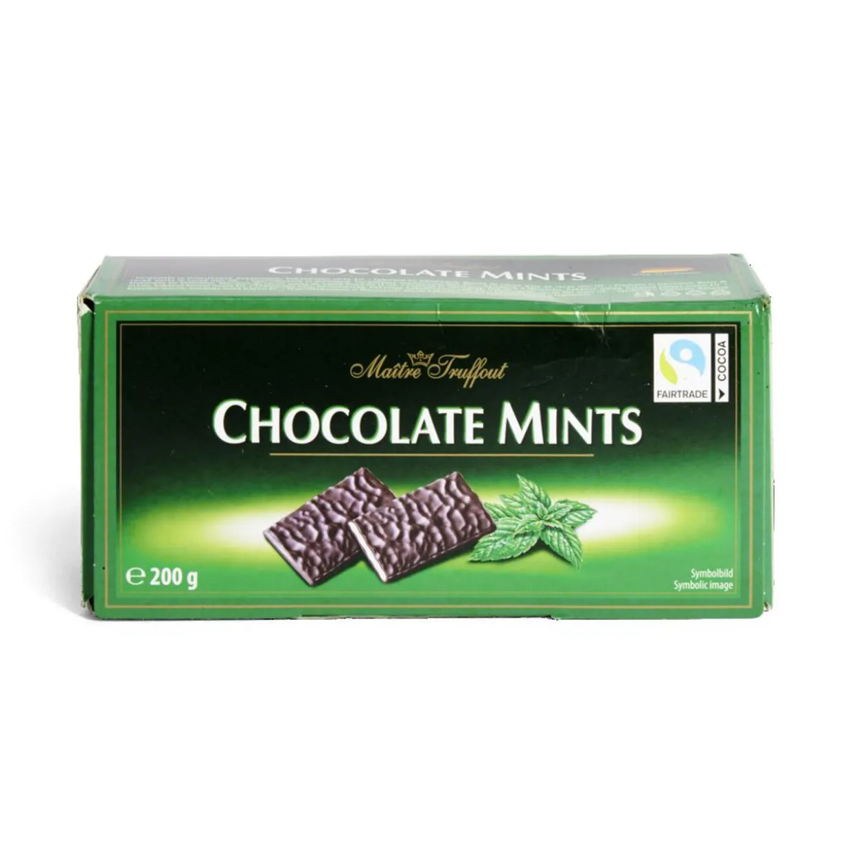 Chocolats noir fourrés à la crème de menthe 200Gr