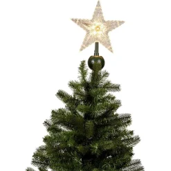 Cimier tête de sapin animé traineau Père-Noël rotatif avec étoile lumineuse