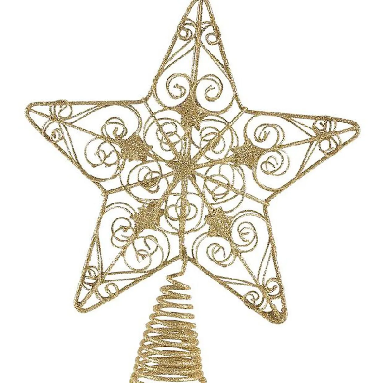 Cimier tête de sapin Noël étoile dorée