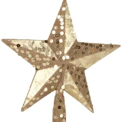 Cimier tête de sapin Noël étoile dorée