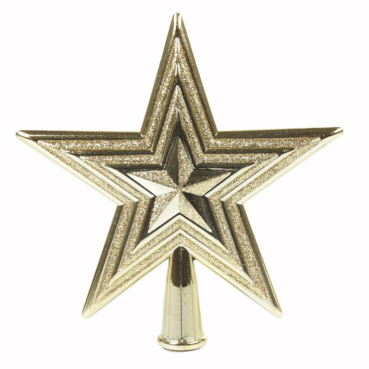 Cimier tête de sapin Noël étoile dorée