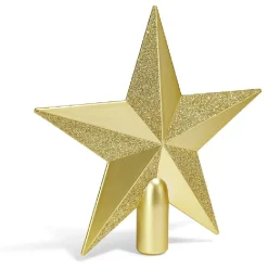 Cimier tête de sapin Noël étoile pailletée