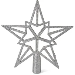 Cimier tête de sapin Noël étoile pailletée