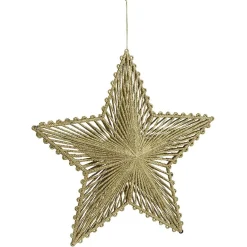 Cimier tête de sapin Noël étoile plastique ajouré doré