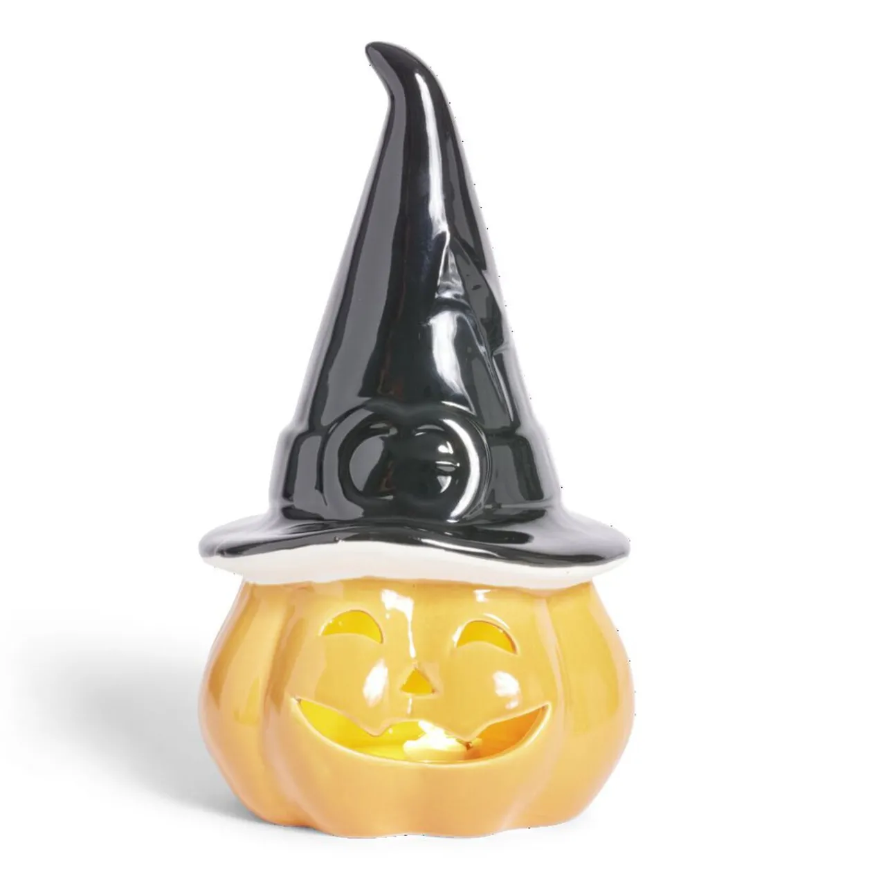Citrouille Halloween éclairage LED porcelaine orange