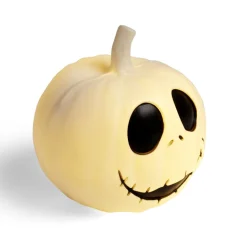 Citrouille Halloween LED Disney Mr Jack Skellington blanc et noir H22cm