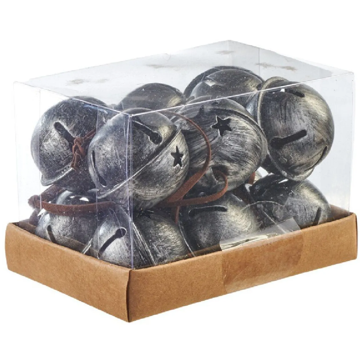 Clochette rouge de Noël à suspendre x10