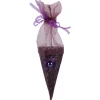 Cône à dragées organza violet x4
