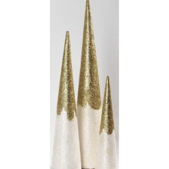 Cône blanc et doré Noël