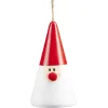 Cône en bois personnage de Noël à suspendre Ø5,5xH10cm