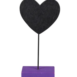 Coeur ardoise marque place violet