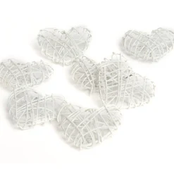 Coeur métal blanc x7