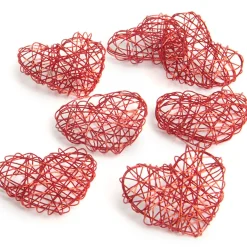 Coeur métal rouge x7