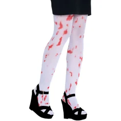 Collant blanc ensanglanté femme