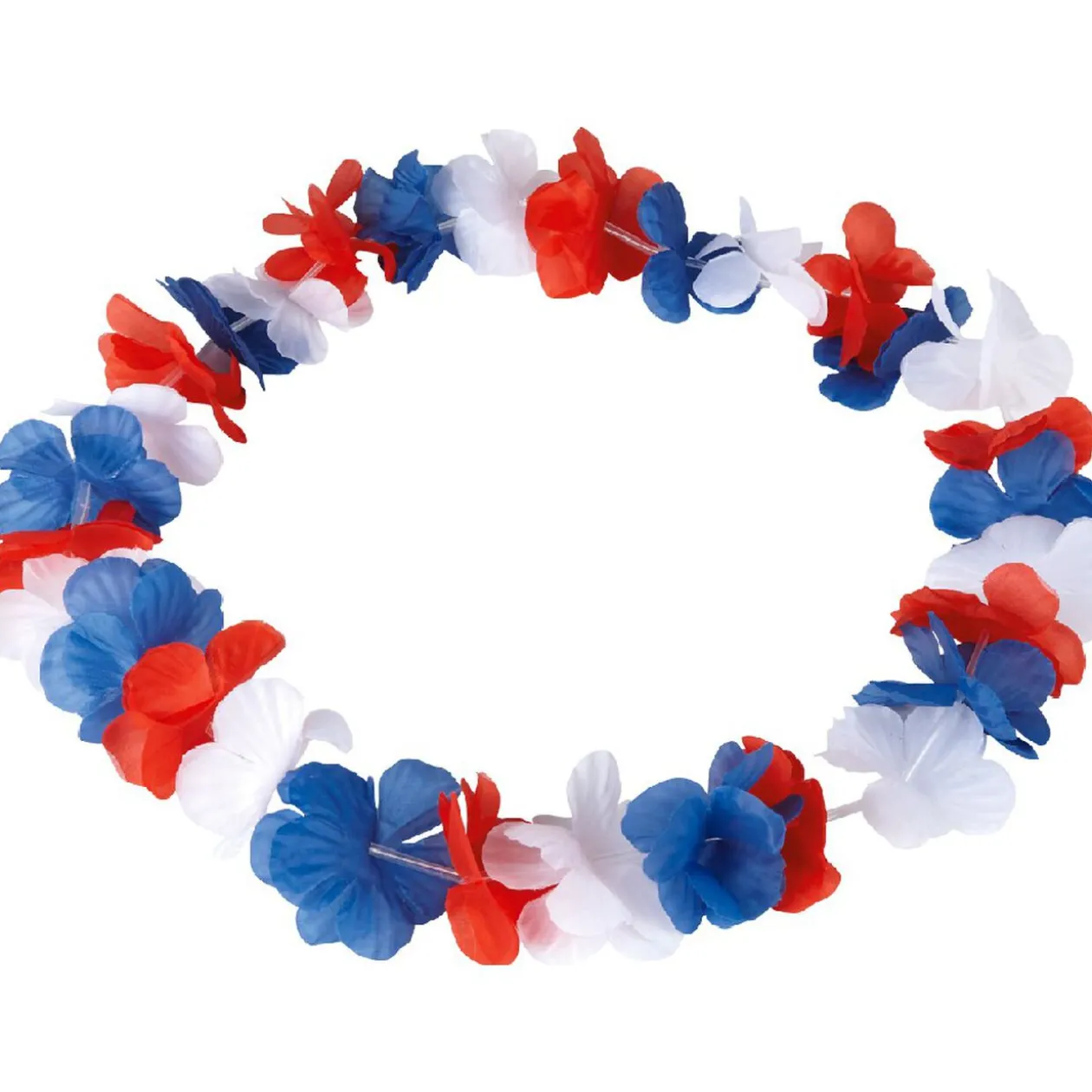 Collier Hawaïen tricolore supporter France