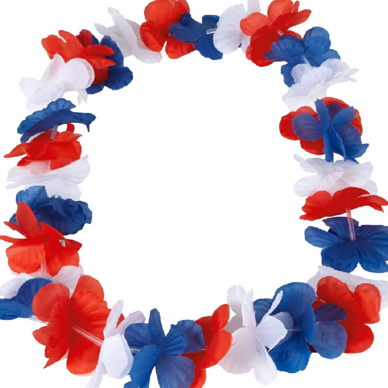 Collier Hawaïen tricolore supporter France