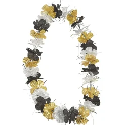 Collier Hawaïn fleur dorée et argentée