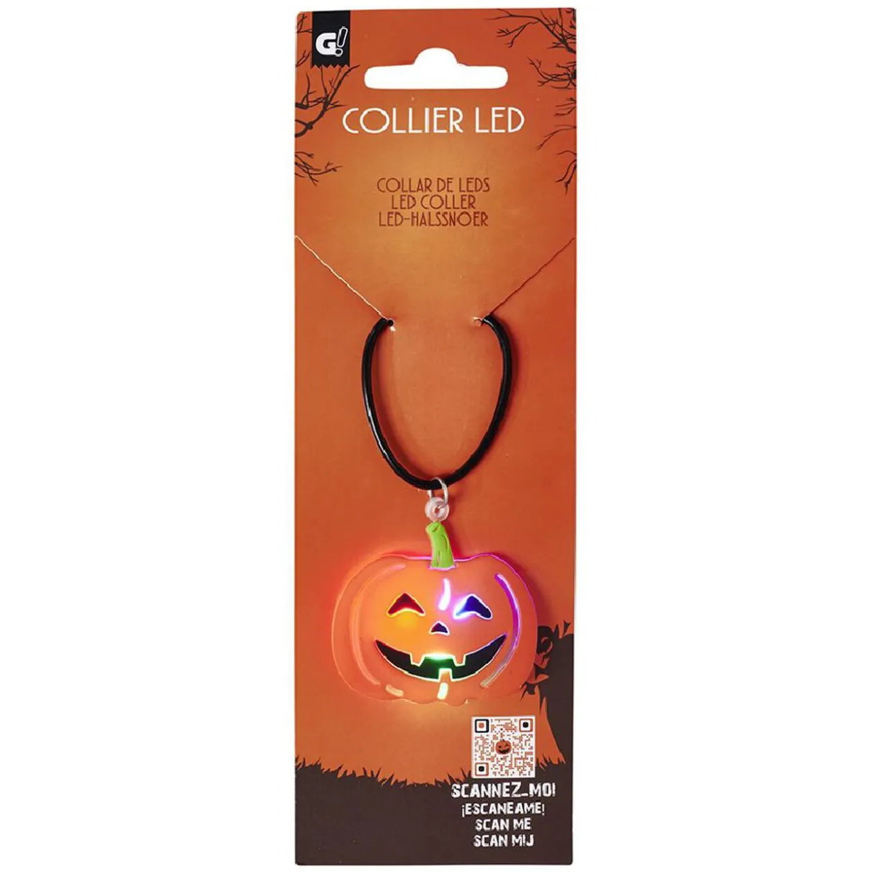 Collier lumineux enfant Halloween