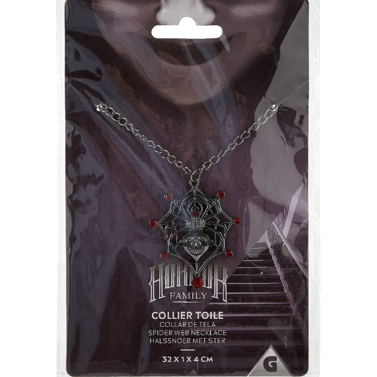 Collier toile d'araignée Halloween