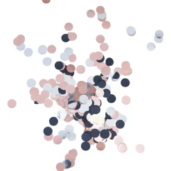 Confettis aluminium noir argenté rose Ø2 cm