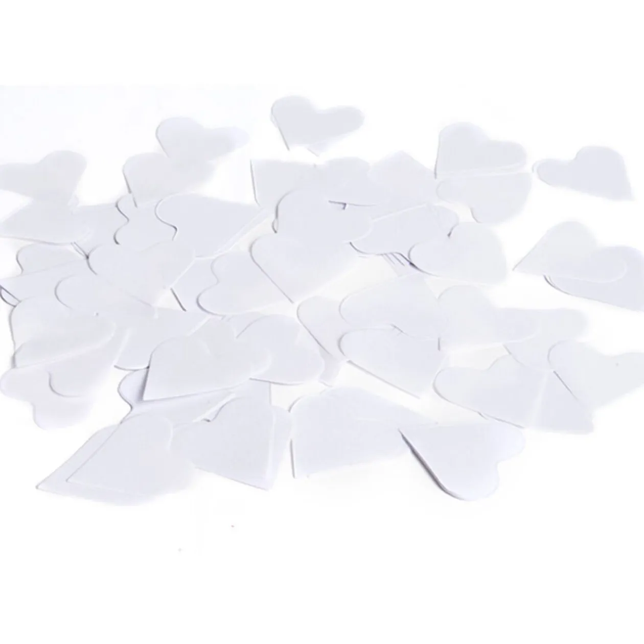 Confettis coeur blanc en papier