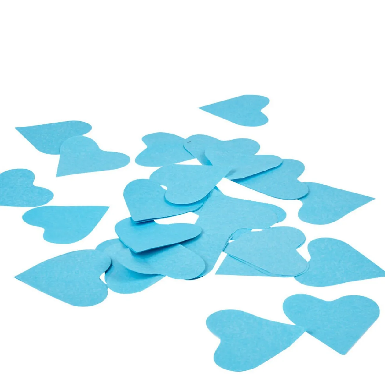 Confettis coeur bleu turquoise en papier