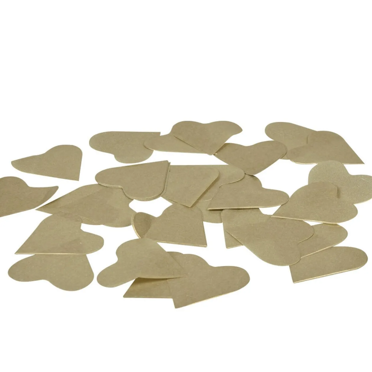Confettis coeur doré en papier