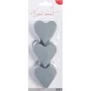 Confettis coeur gris en papier