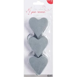 Confettis coeur gris en papier